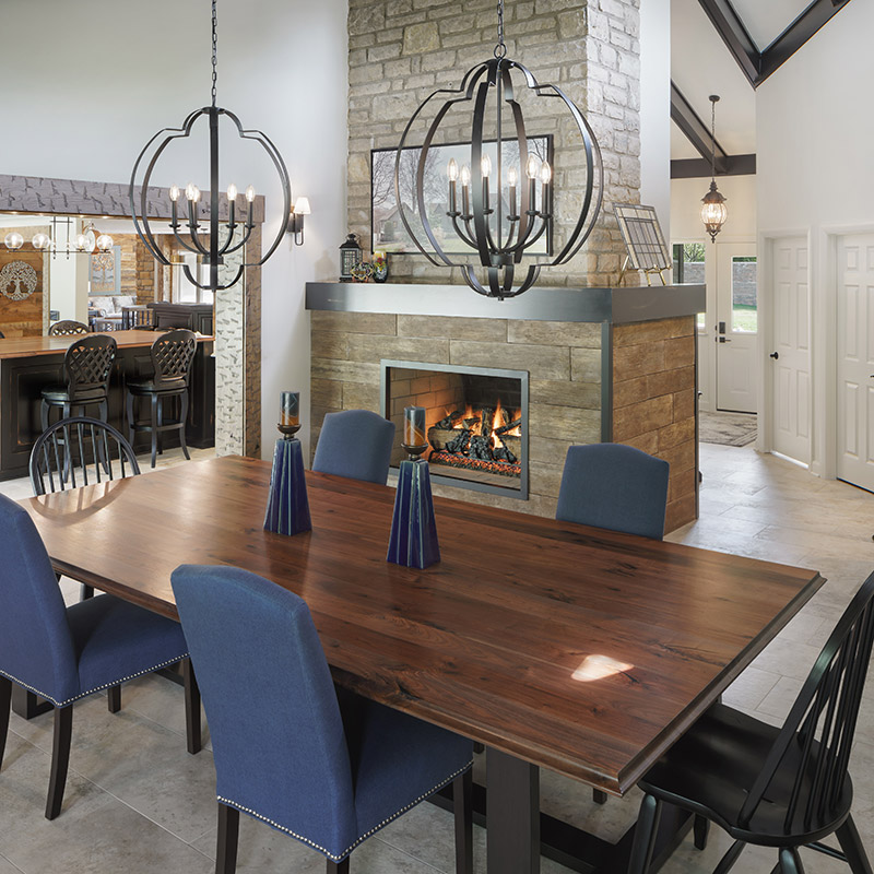 Dining Room and Fireplace Whole House Remodel
