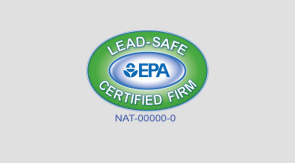 Lead-Safe Certified Firm EPA oval seal