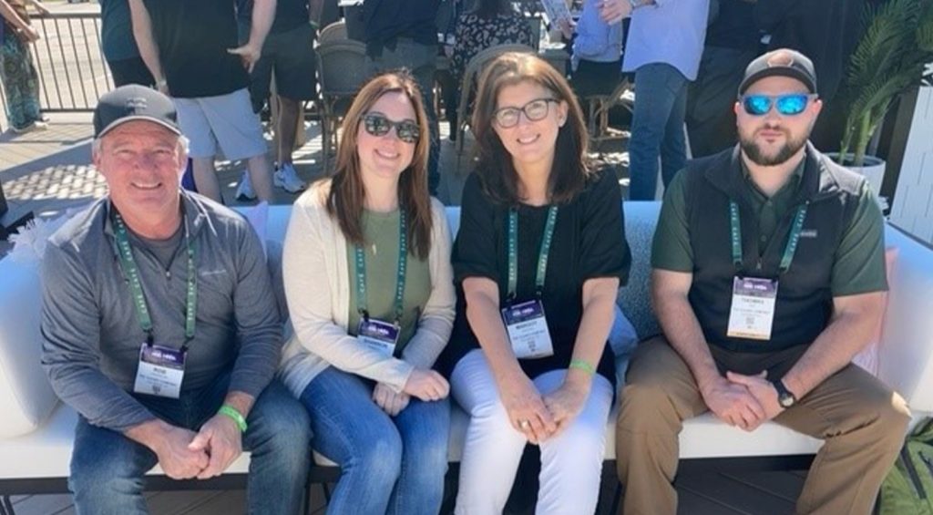 Four members of the Cleary team sitting together at KBIS 2022