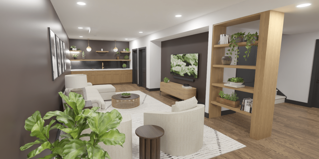 Basement Family Room in Blacklick Ohio