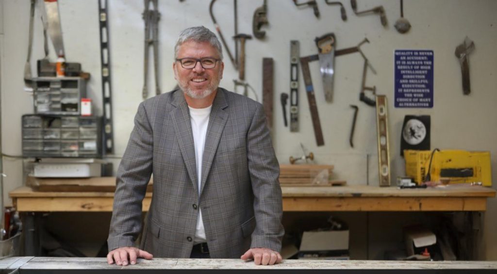 George Cleary in Workshop