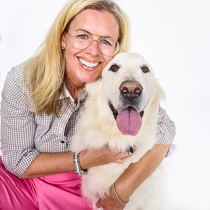 Ann Bowman Jones with Pet Dog